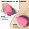 FACEMADE 6 Pcs Makeup Sponges Set, Makeup Sponges for Foundation, Latex Free Beauty Sponges, Pink